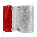 Barrier and Fence Strips - Eyelets Red And White Security Reflective Fencing Strip For Barriers